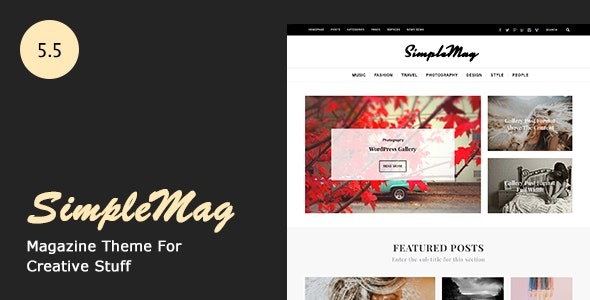 SimpleMag v5.5.0 Magazine theme for creative stuff