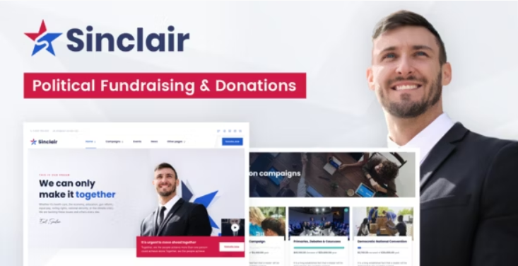 Sinclair v1.0.9 – Political Fundraising & Donations WordPress Theme