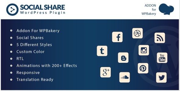 Social Share v1.0 Addons for WPBakery Page Builder WordPress Plugin