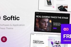 Activated* Softic (v1.7.0) SAAS Software & Application WordPress Theme