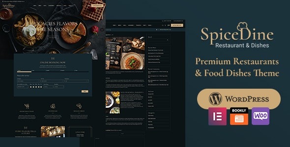SpiceDine v1.0.0 WordPress Theme For Hotels & Restaurants