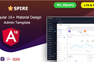Spire (5 December 2024) – Angular 16+ Material Design Admin Dashboard Template
