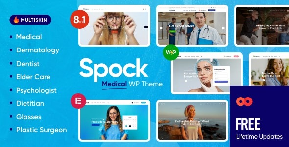 Spock (v1.9) Medical Elementor Multi-skin WordPress Theme
