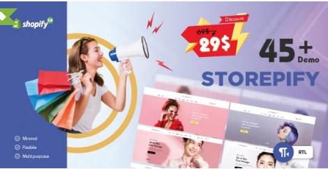 Storepify (v2.0.8) Minimal Multipurpose Shopify Theme