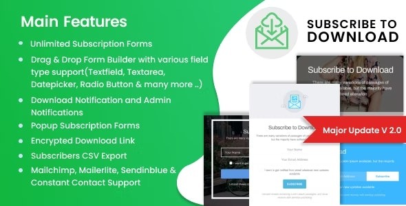 Subscribe to Download (v2.0.3) An Advanced Subscription Plugin For WordPress