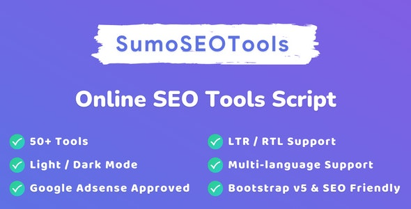 SumoSEOTools v2.0.3 Online SEO Tools Script [Activated]