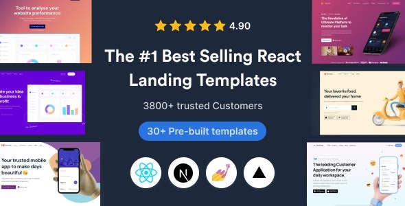 SuperProps (v13.0.6) React Landing Page Templates with Next JS & Gatsby JS