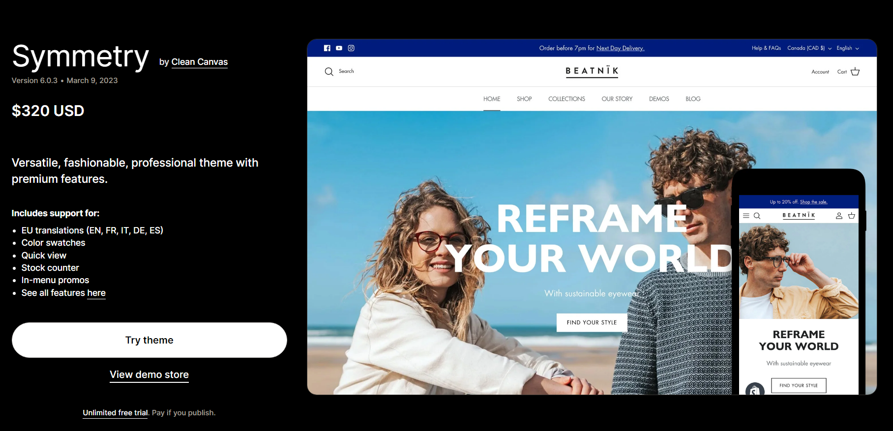 Symmetry Shopify Theme (v.6.0.3)