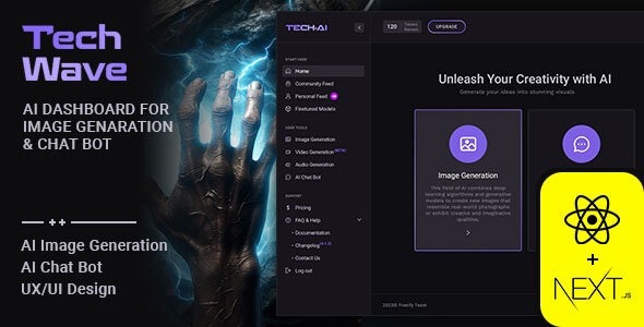 TechWave (v0.1.2) AI React NextJS Admin Template