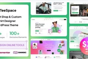TeeSpace (v1.5.7) Print Custom T-shirt Designer WordPress theme