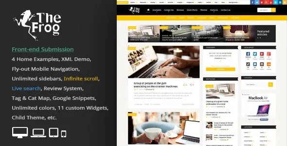 The Frog = Creative News WordPress Theme v.4.6