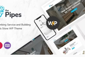 The Pipes v2.4 Plumbing Service and Building Tools Store WordPress Theme