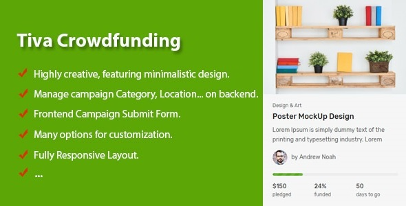 Tiva Crowdfunding v2.0 – WordPress Crowdfunding System