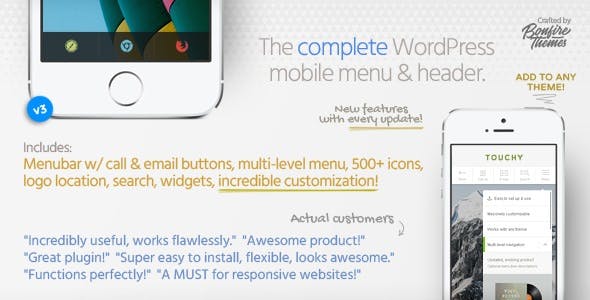 Touchy (v4.8) WordPress Mobile Menu Plugin