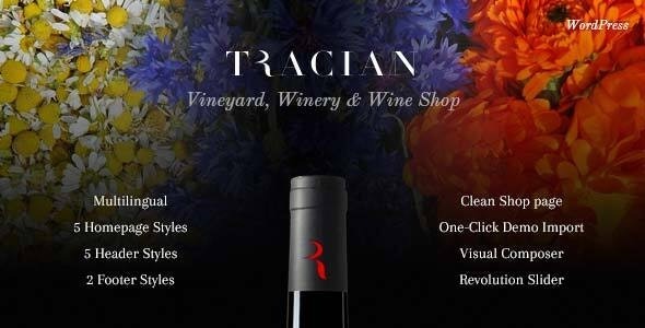 Tracian v1.6 Wine WordPress Theme