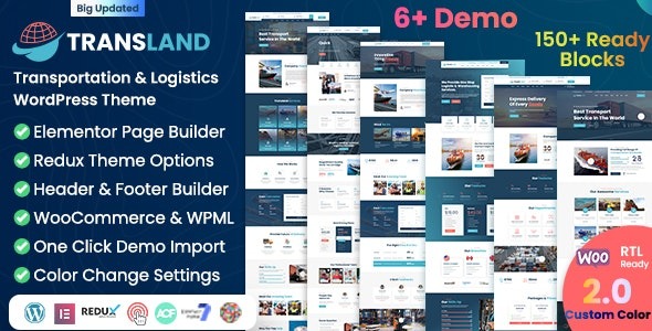 Transland (v2.2.0) Transportation & Logistics WordPress Theme