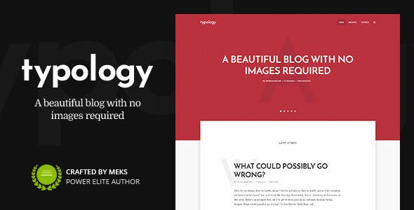 Typology (v1.7.6) Text Based Minimal WordPress Blog Theme
