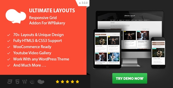 Ultimate Layouts (v3.0.8) Responsive Grid & Youtube Video Gallery – Addon For WPBakery Page Builder