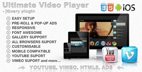 v.7.0.9 Ultimate Player with YouTube, Vimeo, Ads WP Plugin