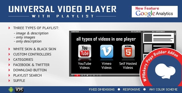 Universal Video Player for WPBakery Page Builder v3.2