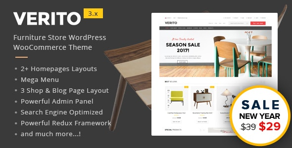 Verito (v5.4) Furniture Store WooCommerce WordPress Theme