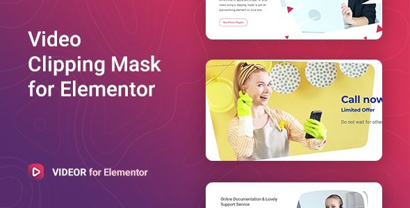 Videor v1.1.1 – Video Clipping Mask for Elementor