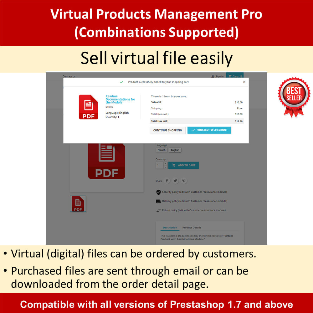 Virtual Products Management Pro (Combinations Support) v1.4.11 PrestaShop