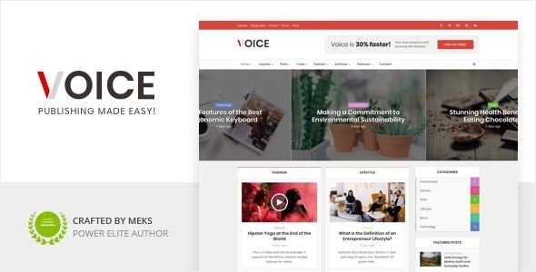 Voice v3.0.3 Clean News/Magazine WordPress Theme