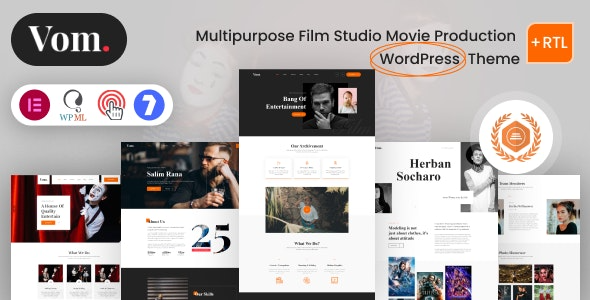 Vome (v1.1.2) Multipurpose Film Studio Movie Production WordPress Theme