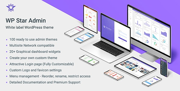 WP Star v1.3 White Label WordPress Admin Theme