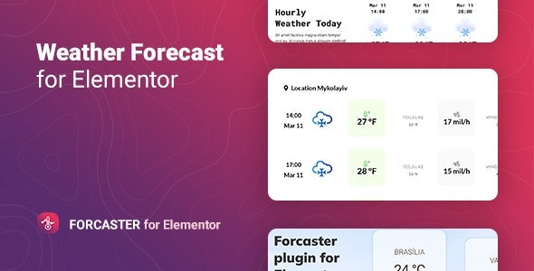 Forcaster v.1.0.7 Weather Forecast for Elementor