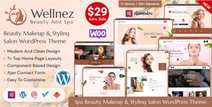Wellnez (v2.3.5) Beauty Spa Wellness Salon WordPress Theme