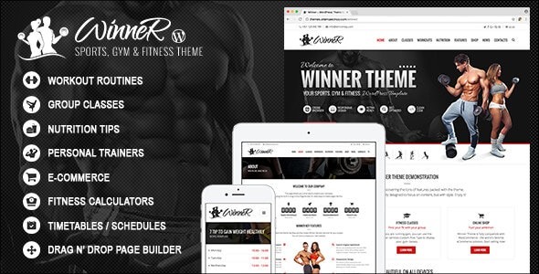 Winner v2.8 Fitness & Gym WordPress Theme