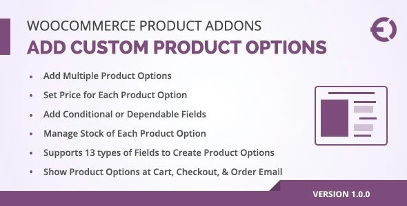 v3.1.8 WooCommerce Custom Product Addons, Custom Product Options