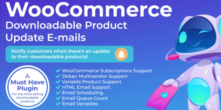 WooCommerce Downloadable Product Update E-mails v2.0.10