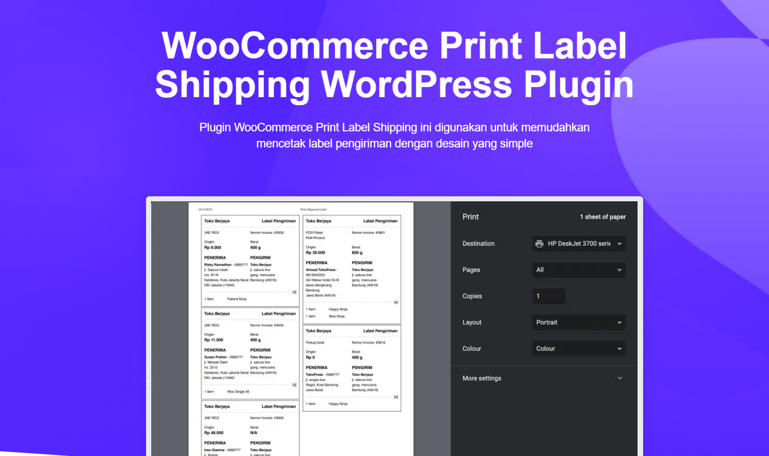 TokoPressID v1.2.5 WooCommerce Print Label Shipping WordPress Plugin