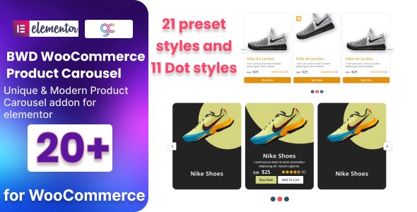 WooCommerce Product Carousel For Elementor v1.0