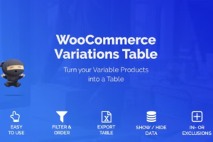 WooCommerce Variations Table v1.3.13