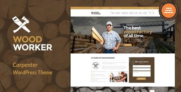 WoodWorker (v3.9.1) Carpenter Handy Service WordPress Theme