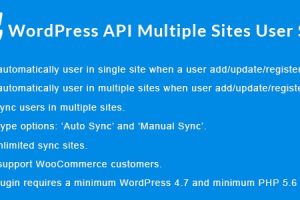 WordPress API Multiple Sites User Sync 1.6.8