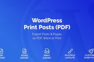 WordPress Print Posts & Pages (PDF) v1.5.12