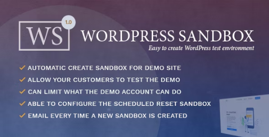 WordPress Sandbox v1.0.3 Easy To Create a Test Environment