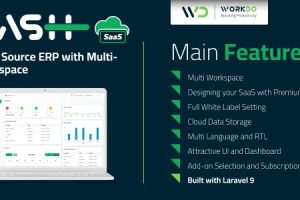 WorkDo Dash SaaS (v5.6) Open Source ERP with Multi-Workspace (Activated)