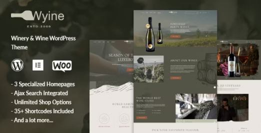 Wyine v1.0.1 Wine Shop Theme