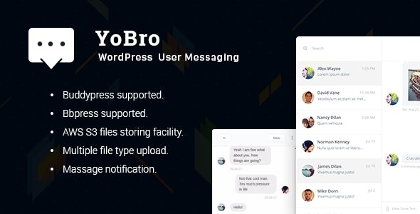 YoBro v2.4 WordPress Private Messaging Plugin