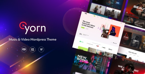 Yorn (v1.0.1) Music & Video WordPress Theme