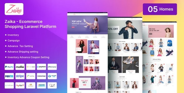 Zaika v2.1.0 Ecommerce Shopping Laravel Platform [Activated]