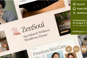 ZenSoul (v1.5.0) Spa Salon & Wellness WordPress Theme + AI
