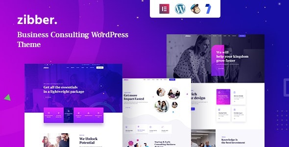 Zibber (v1.2.2) Consulting Business WordPress Theme + RTL
