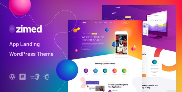 Zimed v2.0 App Landing WordPress Theme #